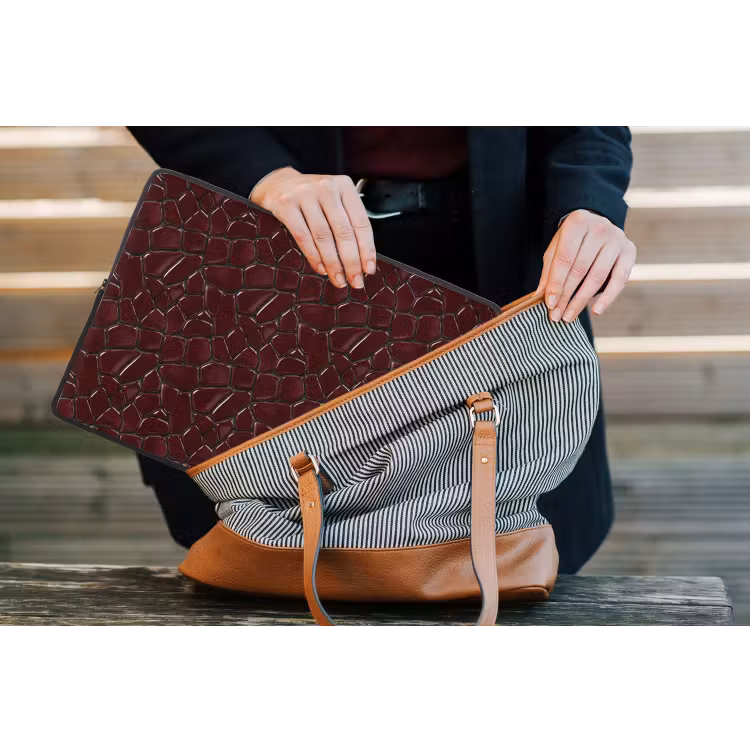 Mozaïek - Tegel - Bordeauxrood laptophoes neopreen klein 279 -tas