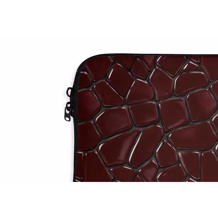 Mozaïek - Tegel - Bordeauxrood laptophoes neopreen klein 279 -detail