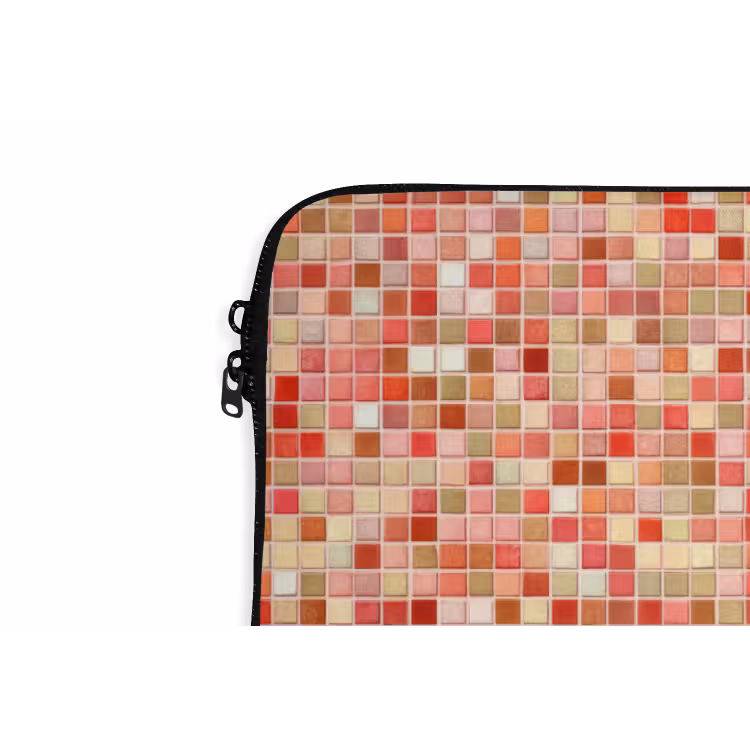 Mozaïek - Tegel - Patroon - Kleurrijk laptophoes neopreen klein 279 -detail