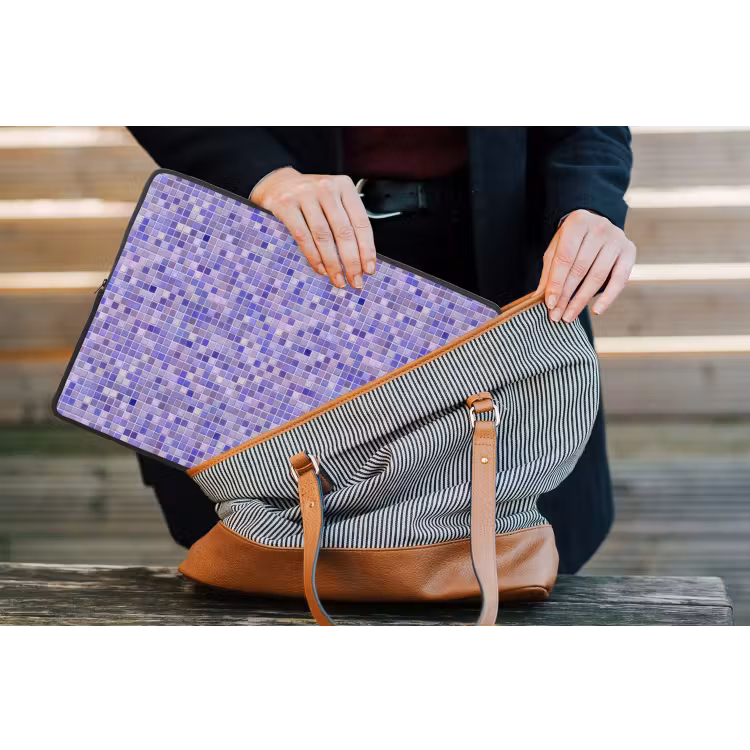 Mozaïek - Tegels - Lila - Amethist laptophoes neopreen klein 279 -tas