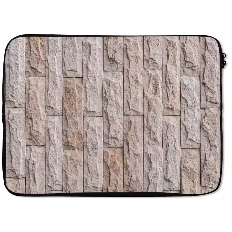 Muur - Steen - Ruw - Beige - Textuur laptophoes neopreen klein -zkaufland3dotto