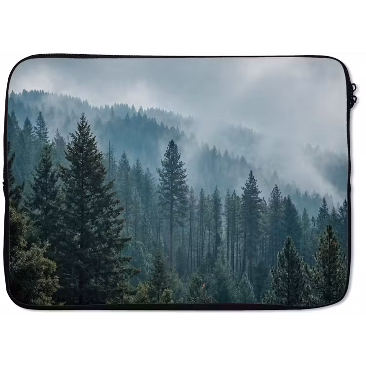 Naaldwoud - Bergen - Mist laptophoes neopreen klein -zkaufland3dotto