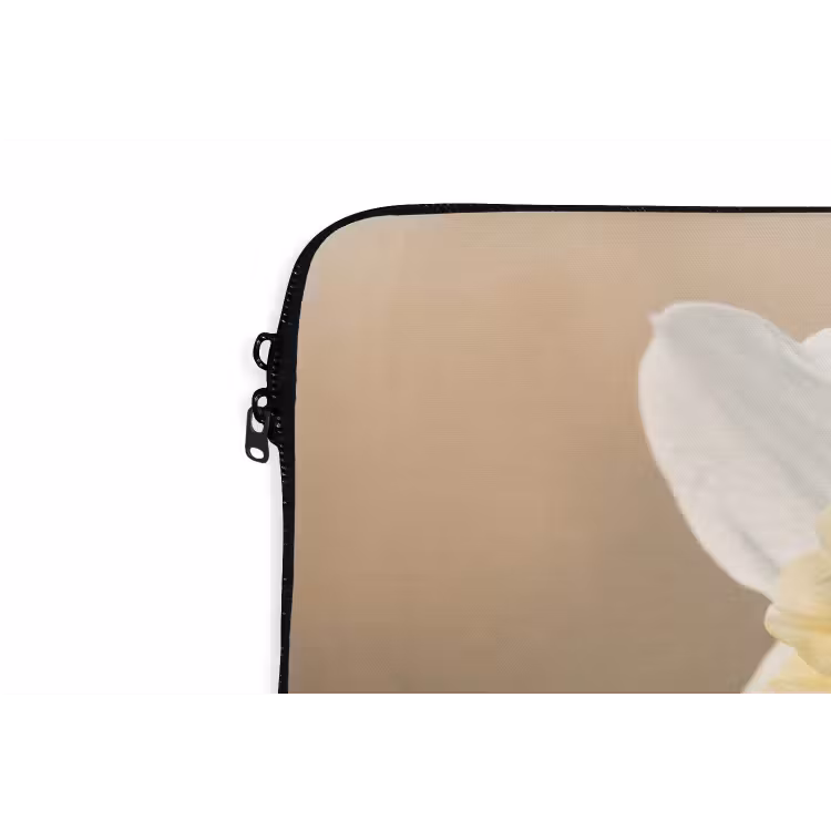 Narcis - Bloem - Minimalistisch laptophoes neopreen klein -detail