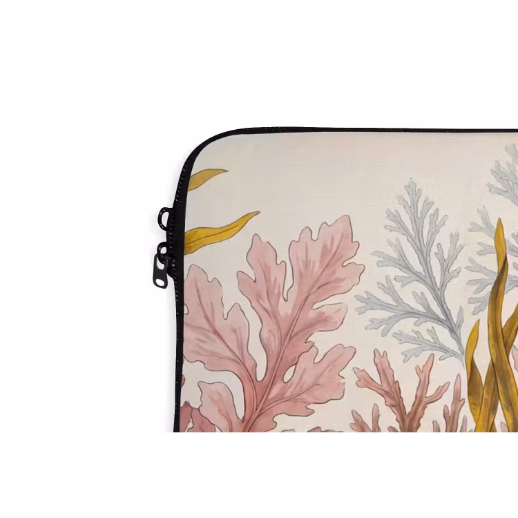 Natuur - Onderwater - Botanisch - Vintage - Kleurrijk laptophoes neopreen klein -detail