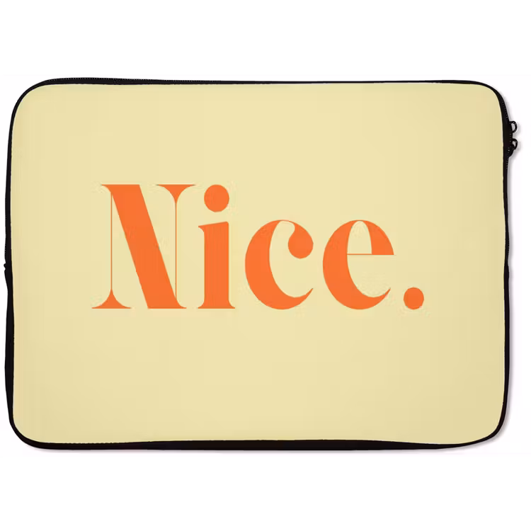 Nice - Oranje - Geel - Minimalistisch laptophoes neopreen klein -zkaufland3dotto