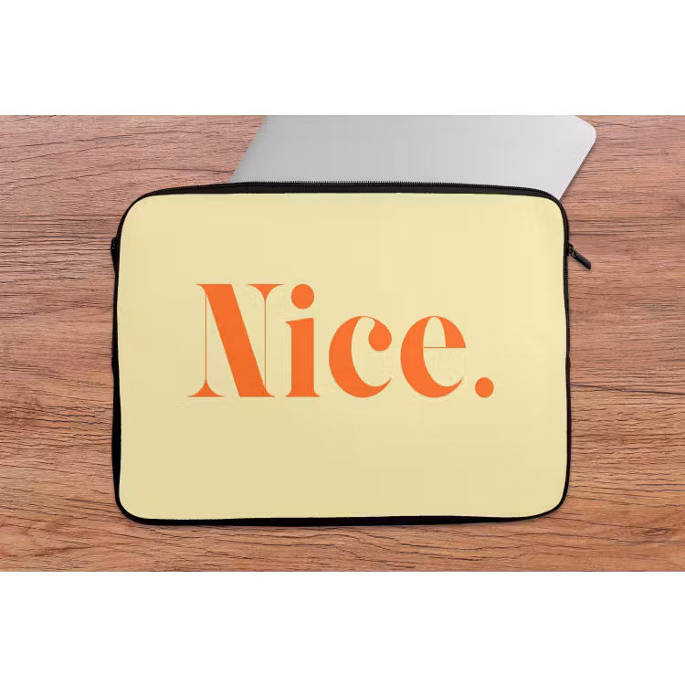 Nice - Oranje - Geel - Minimalistisch laptophoes neopreen klein -tafel