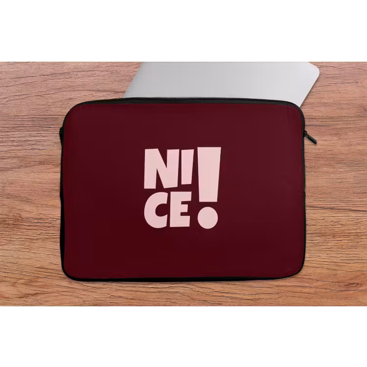 Nice - Uitroepteken - Rood laptophoes neopreen klein -tafel