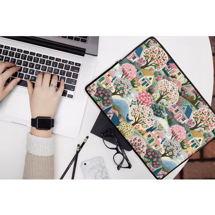 Nostalgisch - Idyllisch - Kleurrijk laptophoes neopreen klein 279 -bureau