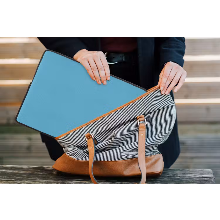 Ocean - Teal - Blauw laptophoes neopreen klein 279 -tas