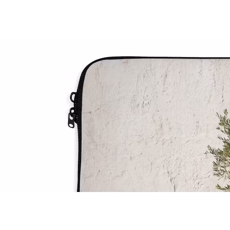 Laptophoes Olijfboom - muur - wit - Olijfboom - muur - wit laptophoes neopreen klein