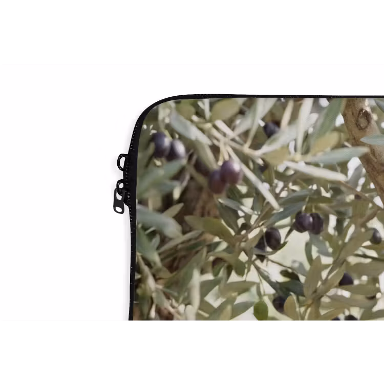 Laptophoes Olijfboom - tak - groen - Olijfboom - tak - groen laptophoes neopreen klein