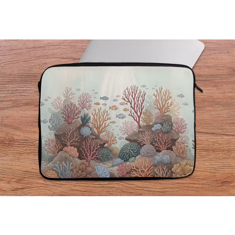 Onderwater - Koraal - Vis - Natuur laptophoes neopreen klein -tafel