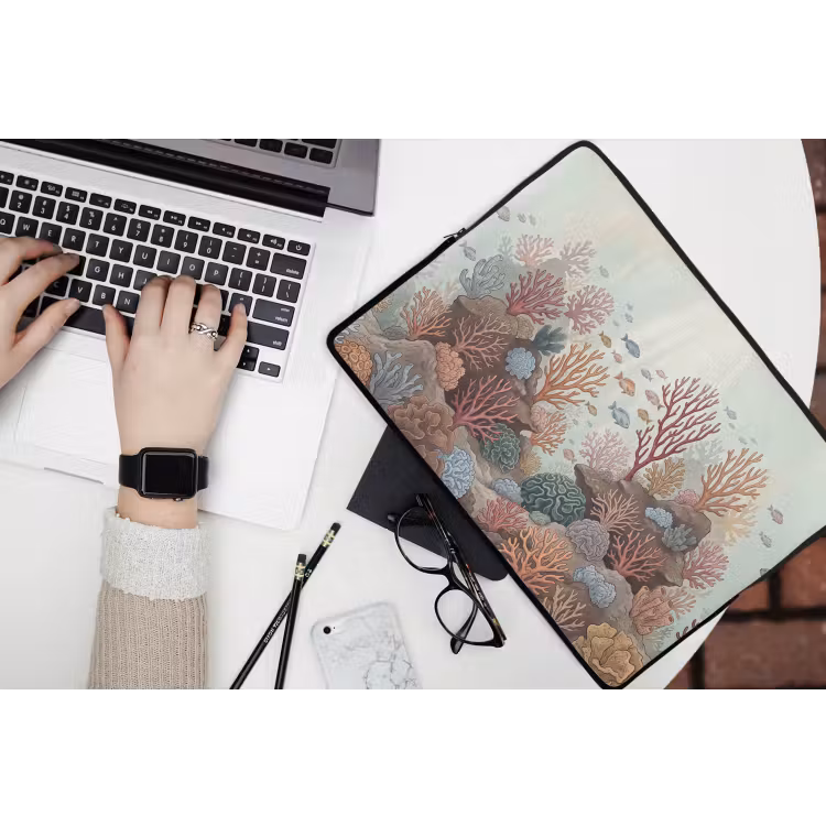 Onderwater - Koraal - Vis - Natuur laptophoes neopreen klein -bureau