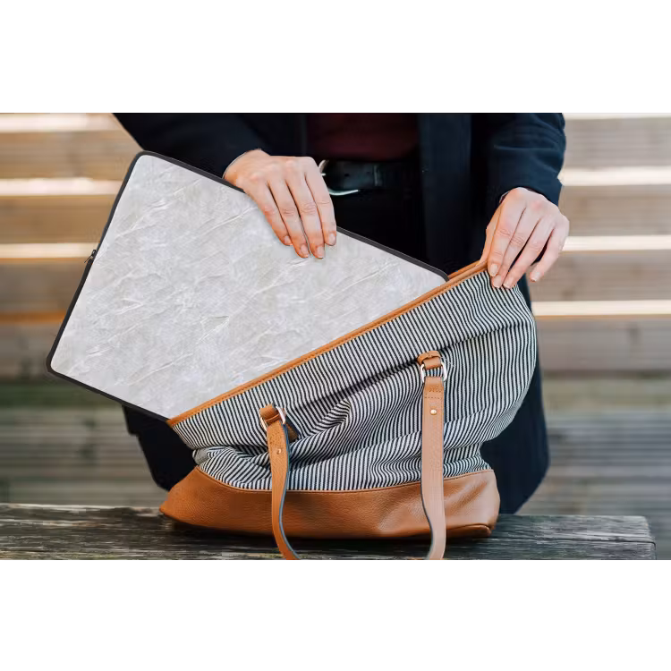 Oppervlakte - Textuur - Grijs laptophoes neopreen klein 279 -tas