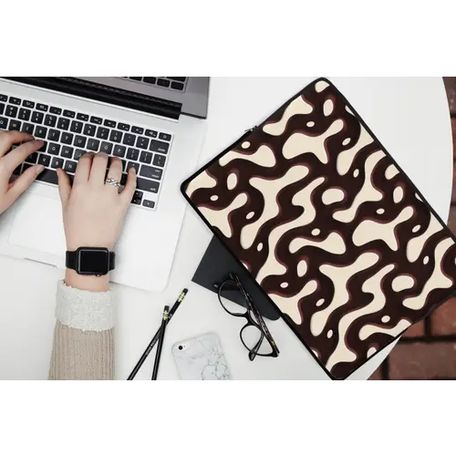 Organisch - Krachtig - Bruin laptophoes neopreen klein 279 -bureau