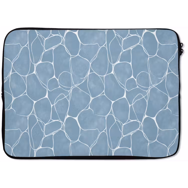 Organisch - Patroon - Blauw laptophoes neopreen klein 279 -zkaufland3dotto