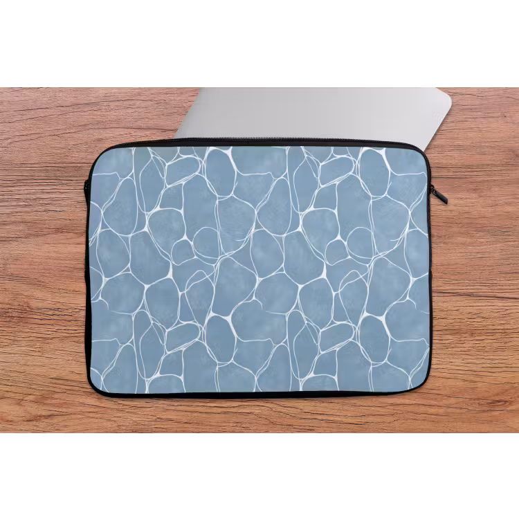Organisch - Patroon - Blauw laptophoes neopreen klein 279 -tafel