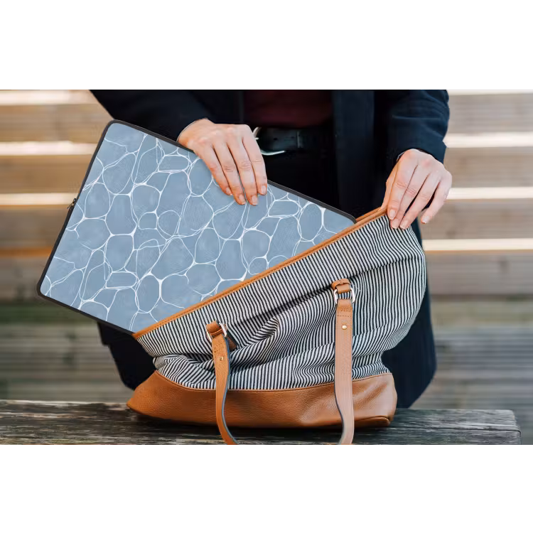 Organisch - Patroon - Blauw laptophoes neopreen klein 279 -tas