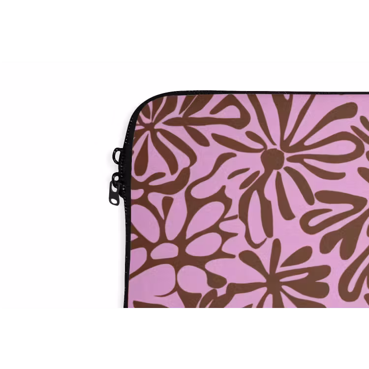 Organisch - Patroon - Roze laptophoes neopreen klein 279 -detail