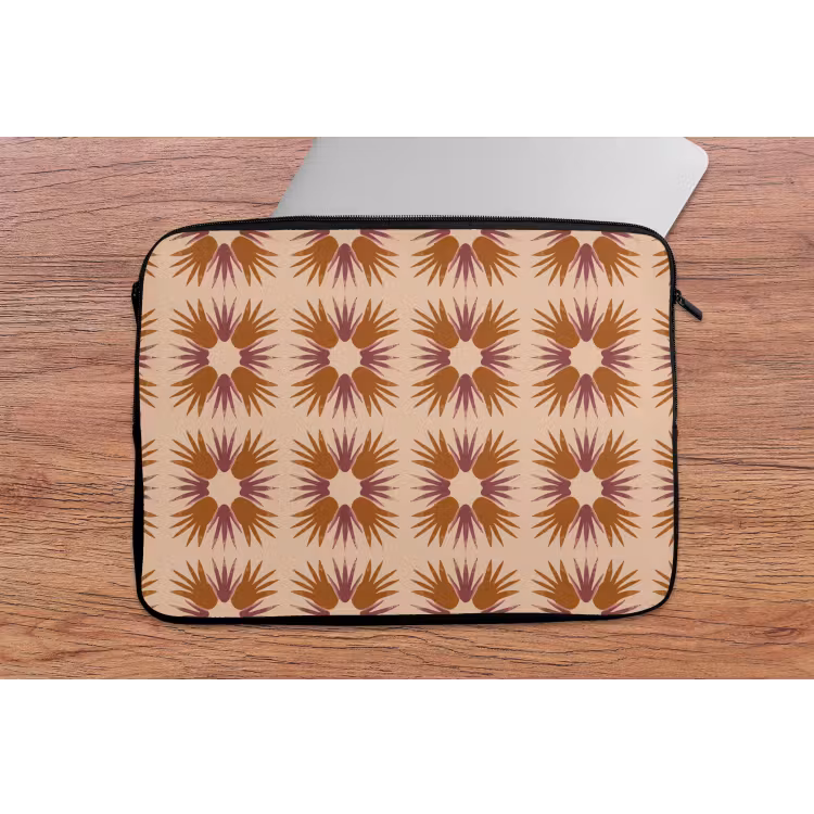 Ornament - Patroon - Oker laptophoes neopreen klein 279 -tafel