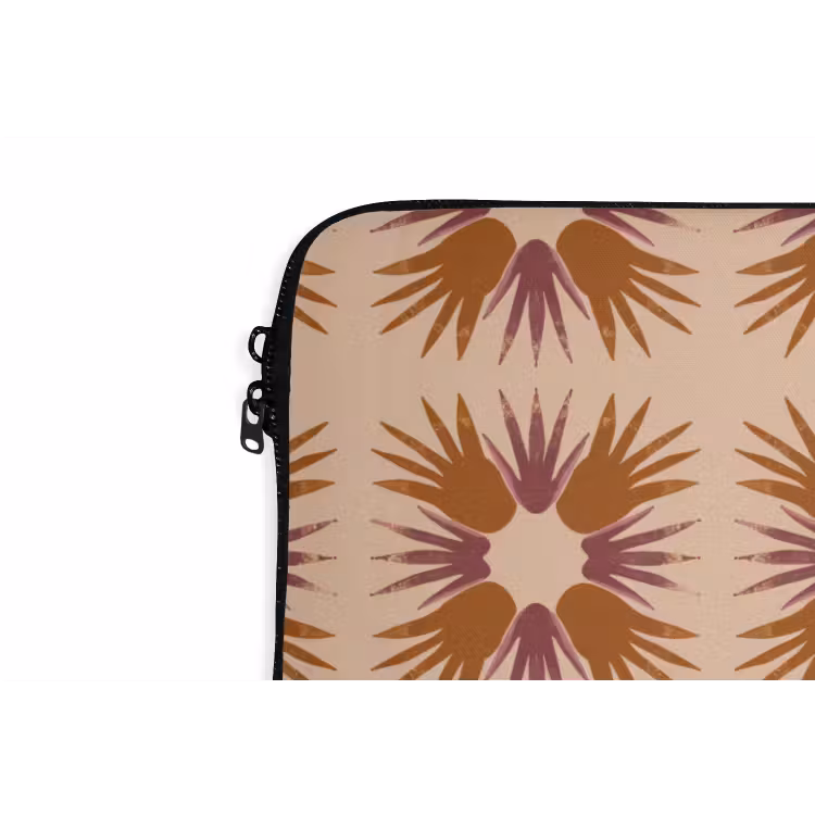 Ornament - Patroon - Oker laptophoes neopreen klein 279 -detail