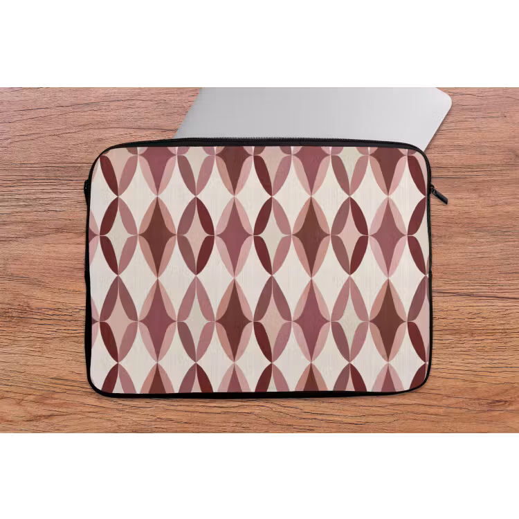 Ovaal - Textuur - Roze laptophoes neopreen klein 279 -tafel