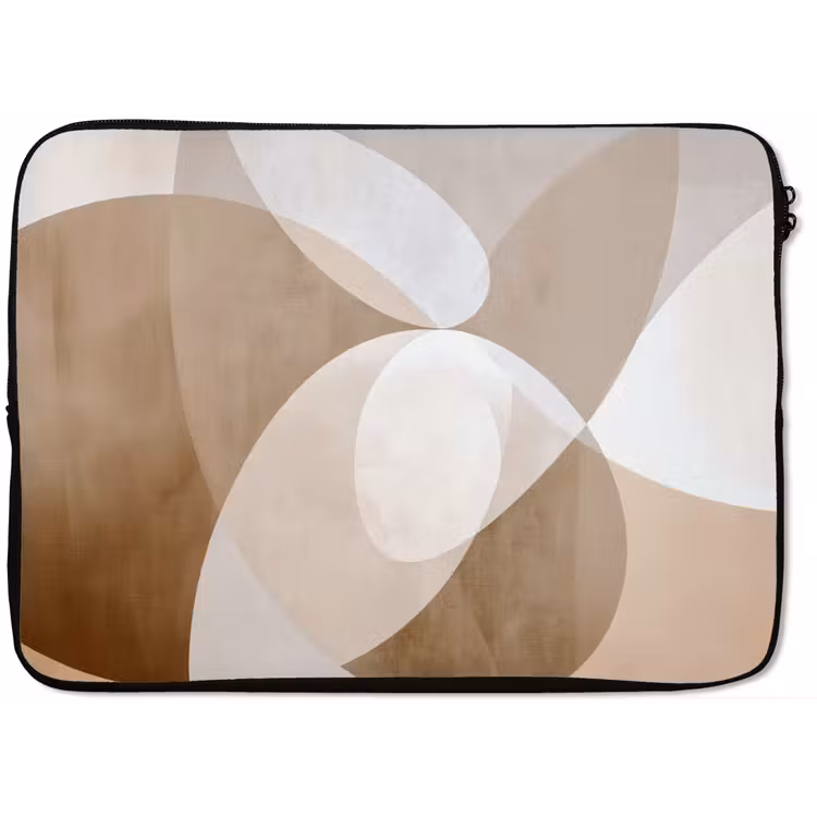 Ovale vormen - Transparant - Zachte overgang laptophoes neopreen klein -zkaufland3dotto