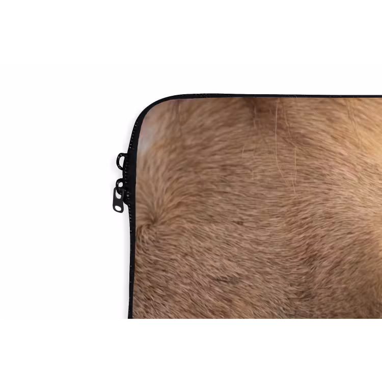 Paard - Oog - Bruin laptophoes neopreen klein -detail