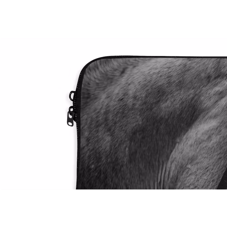 Paard - Schimmel - Portret laptophoes neopreen klein -detail