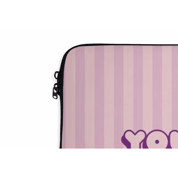Paars - Strepen - You're doing great - Schaduw laptophoes neopreen klein -detail