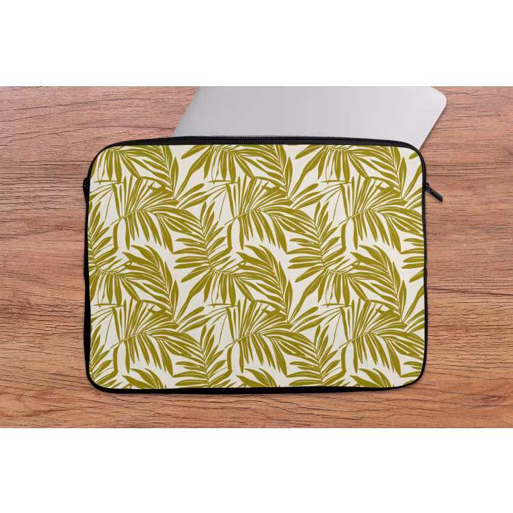 Palmblad - Patroon - Groen laptophoes neopreen klein 279 -tafel