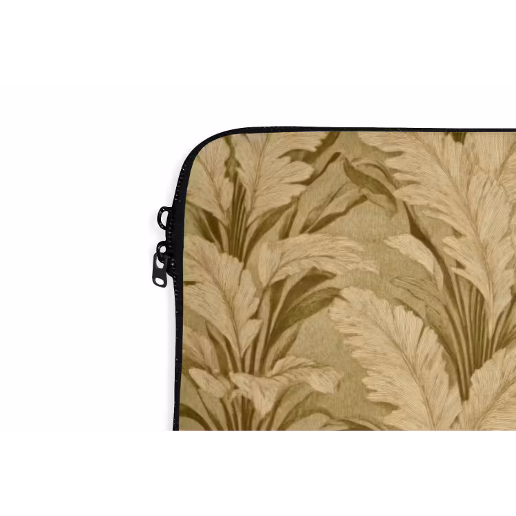 Palmbladeren - Klassiek - Groen laptophoes neopreen klein 279 -detail