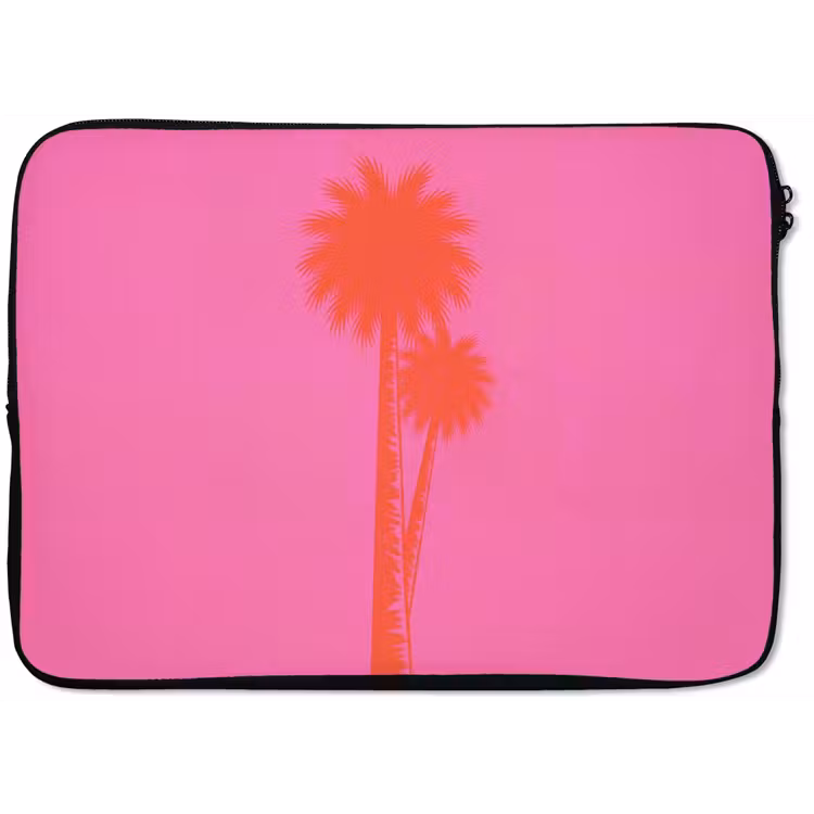 Palmbomen - Modern - Roze laptophoes neopreen klein -zkaufland3dotto