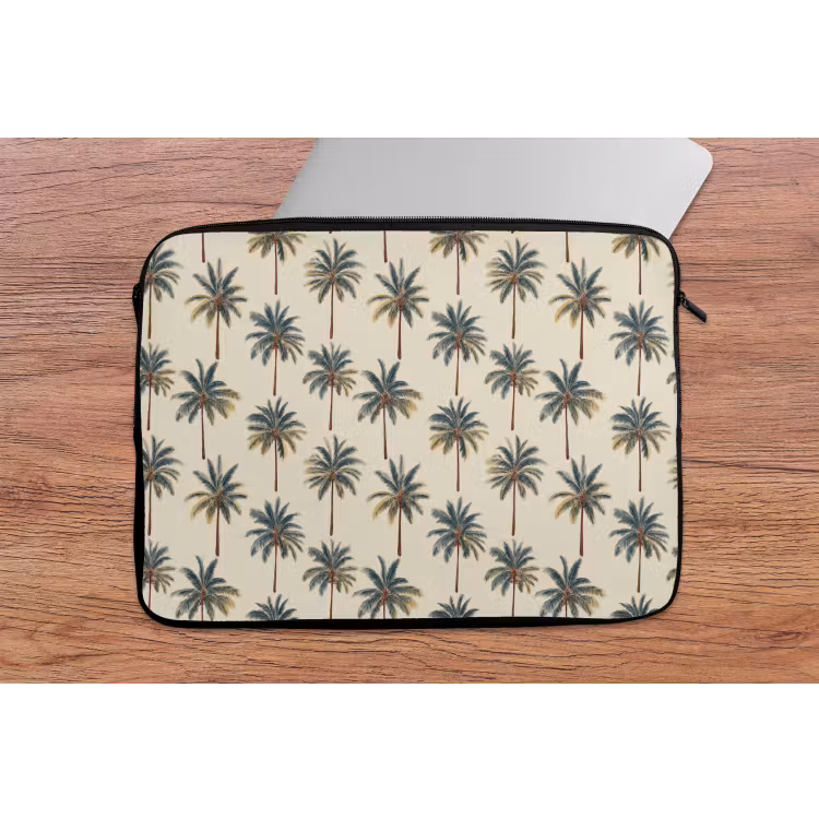 Palmbomen - Tropisch - Groen laptophoes neopreen klein 279 -tafel