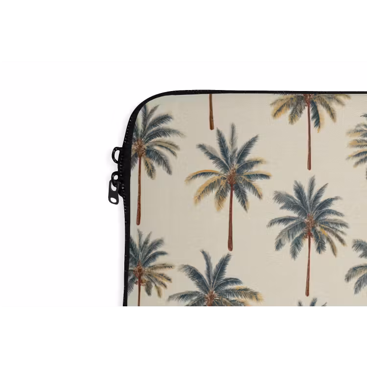Palmbomen - Tropisch - Groen laptophoes neopreen klein 279 -detail