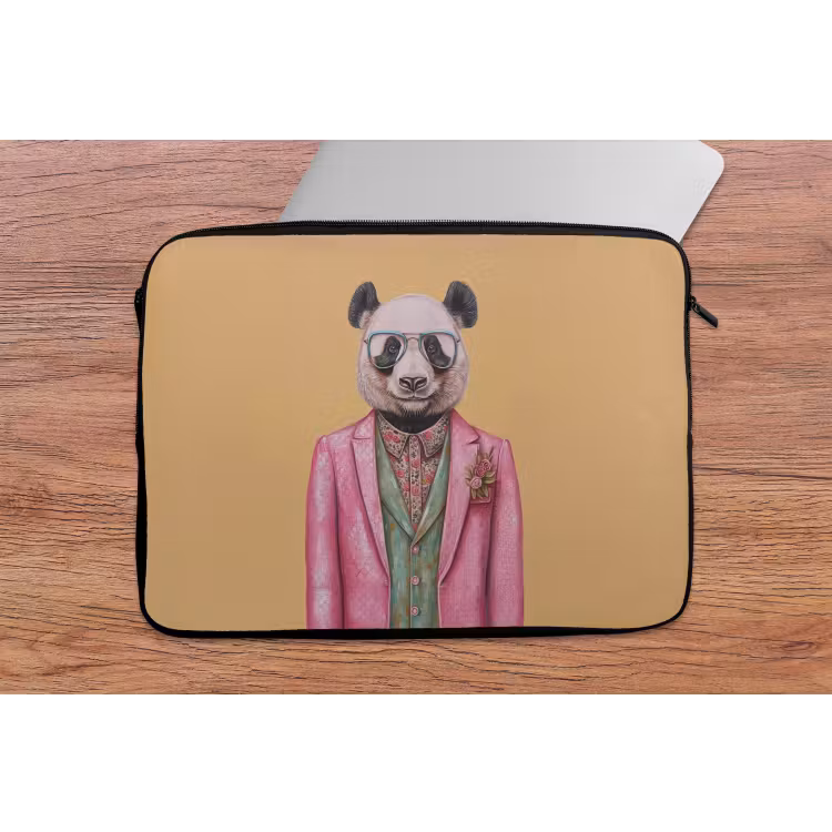 Panda - Pak - Zonnebril - Blauw laptophoes neopreen klein -tafel