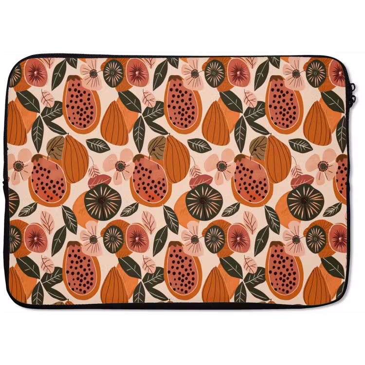 Papaja - Bloesem - Oranje laptophoes neopreen klein 279 -zkaufland3dotto