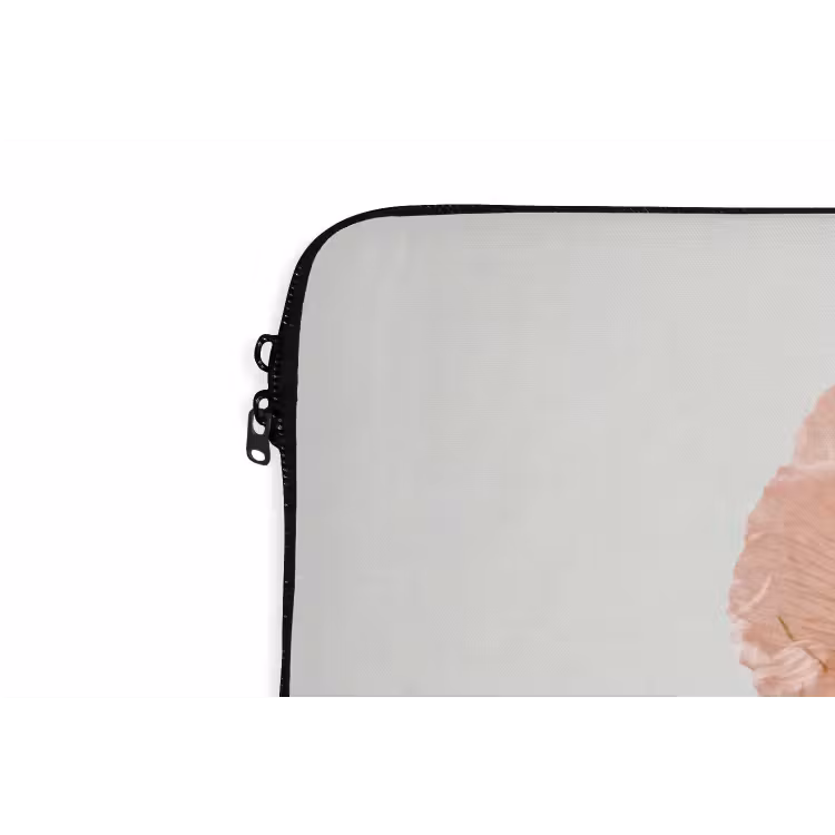 Papavers - Botanisch - Roze laptophoes neopreen klein -detail