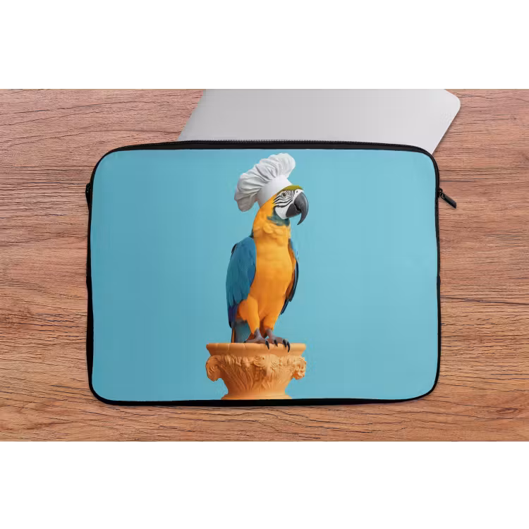 Papegaai - Koksmuts - Grappig - Vogel laptophoes neopreen klein -tafel