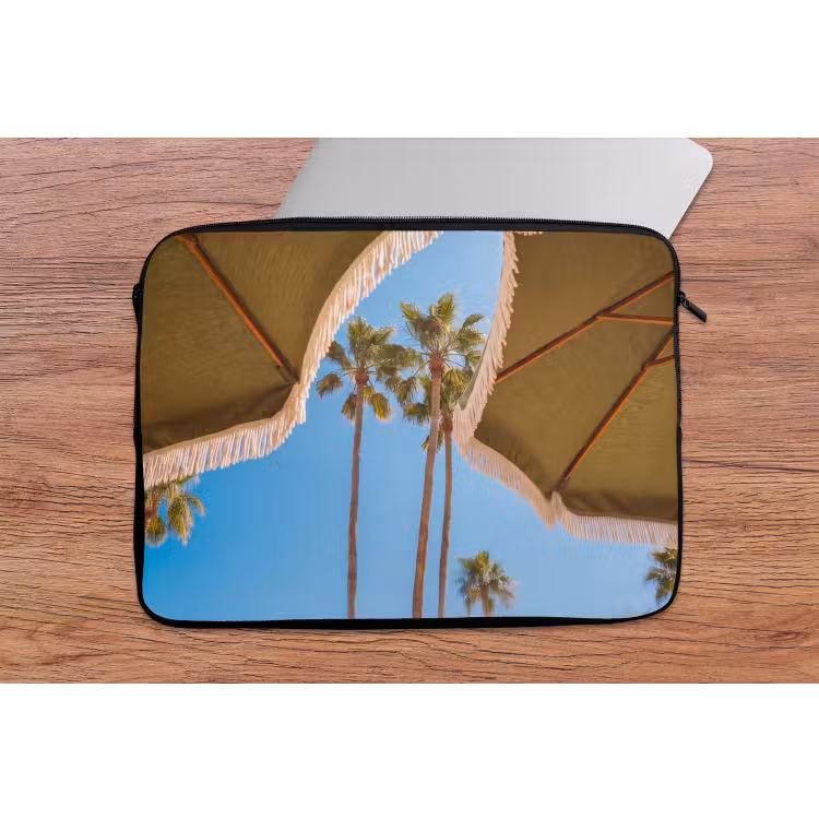Parasol - Groen - Franjes - Zomer - Tropisch laptophoes neopreen klein -tafel