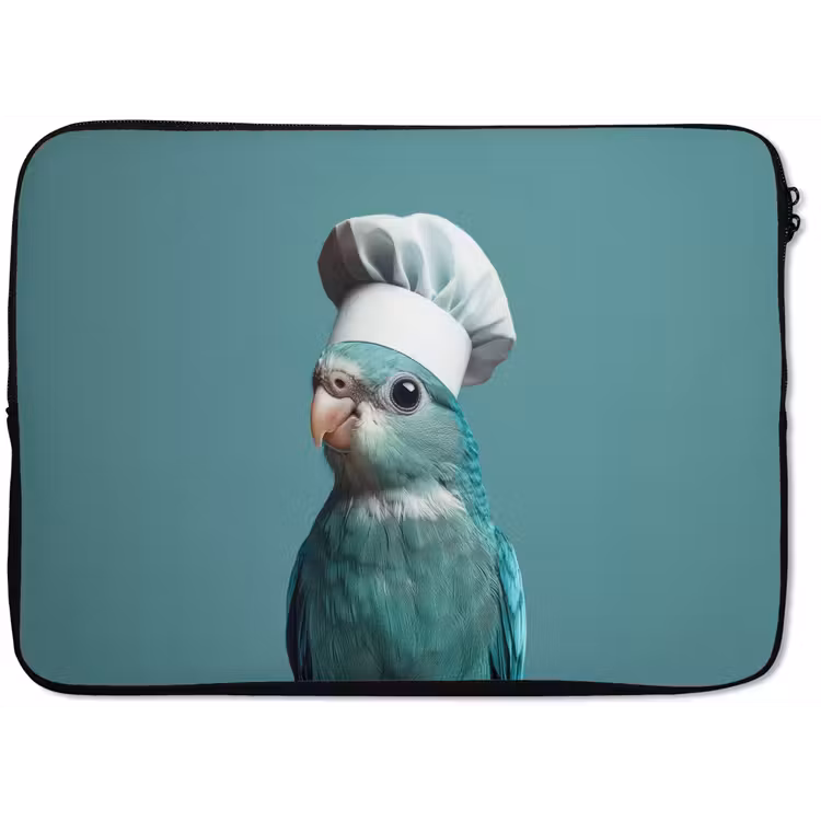 Parkiet - Vogel - Koksmuts - Cute laptophoes neopreen klein -zkaufland3dotto