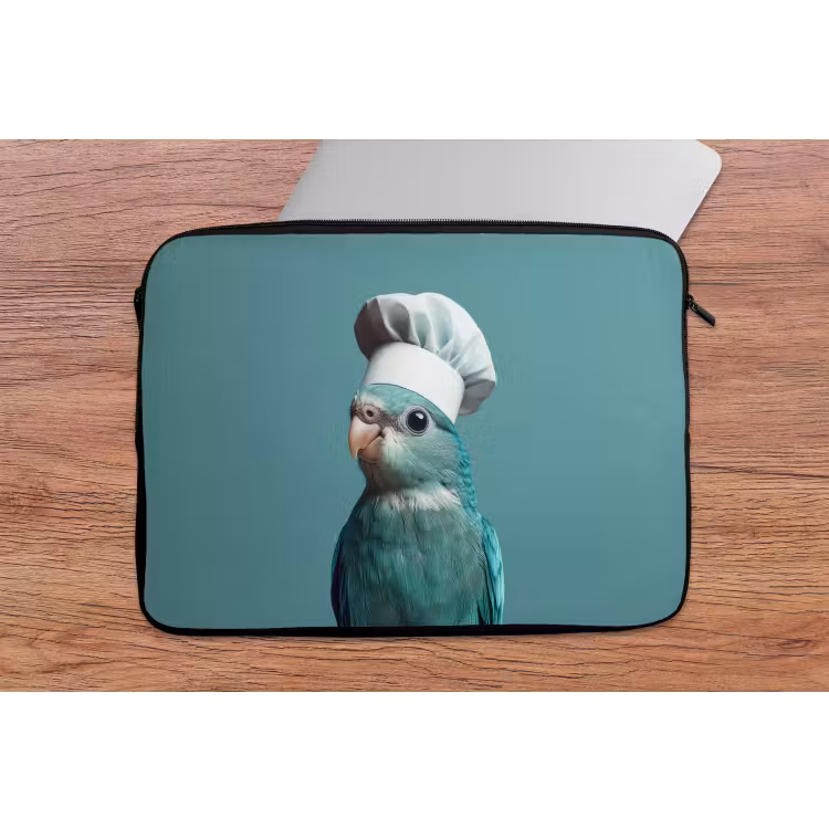Parkiet - Vogel - Koksmuts - Cute laptophoes neopreen klein -tafel