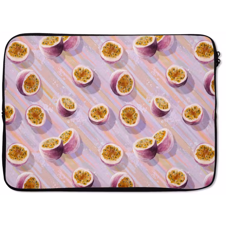Passievrucht - Tropisch - Paars laptophoes neopreen klein 279 -zkaufland3dotto