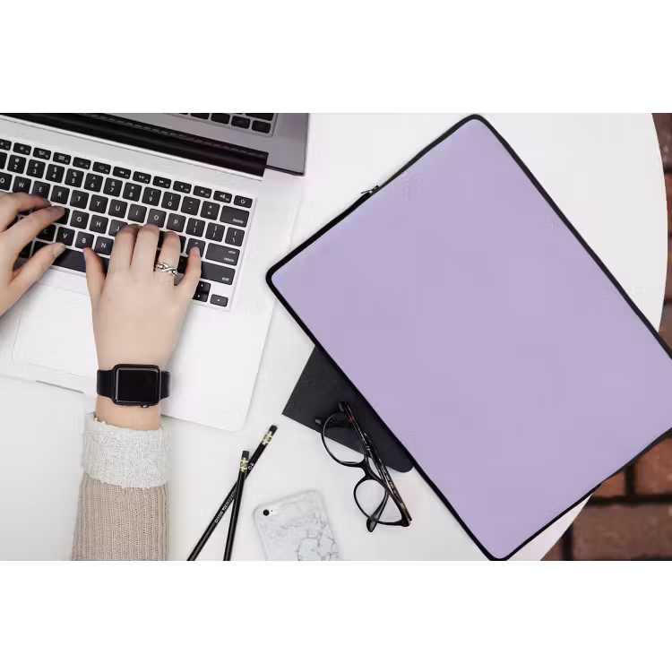 Pastel - Lilac - Paars laptophoes neopreen klein 279 -bureau