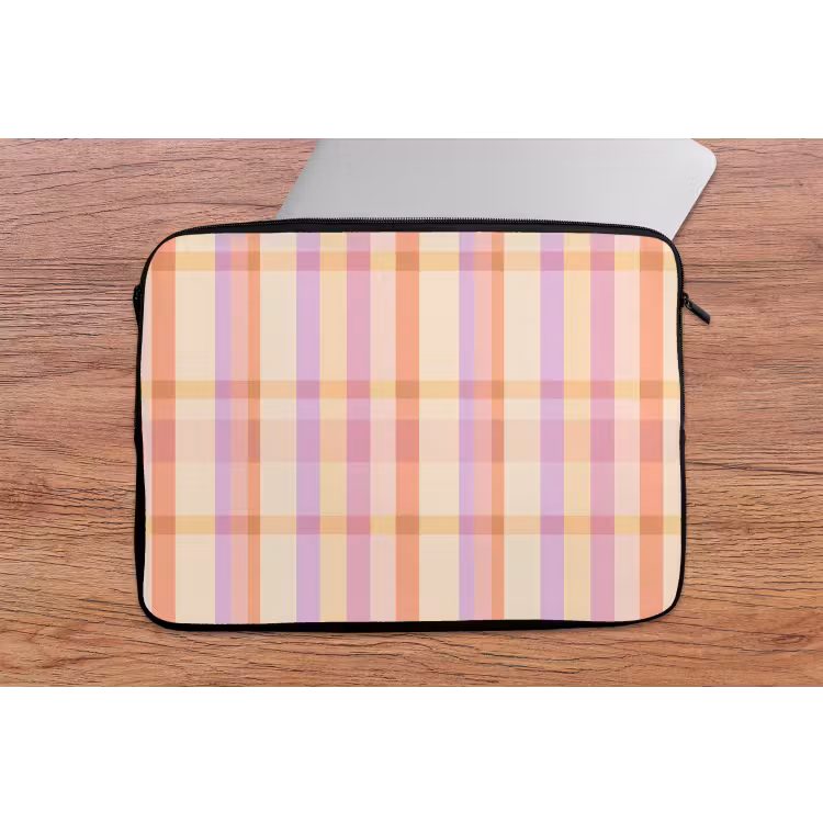 Pastel - uitpatroon - Geometrisch laptophoes neopreen klein 279 -tafel