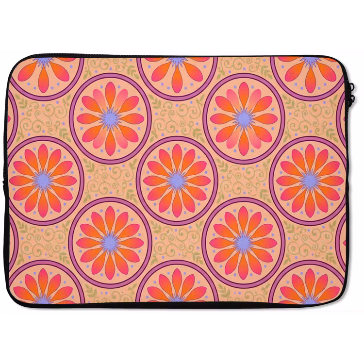Patroon - Bloemen - Decoratief - Kleurrijk - Modern laptophoes neopreen klein -zkaufland3dotto