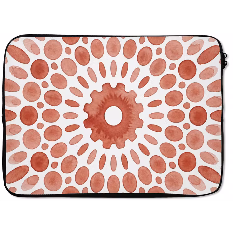 Patroon - Cirkels - Abstract - Modern - Rood laptophoes neopreen klein -zkaufland3dotto