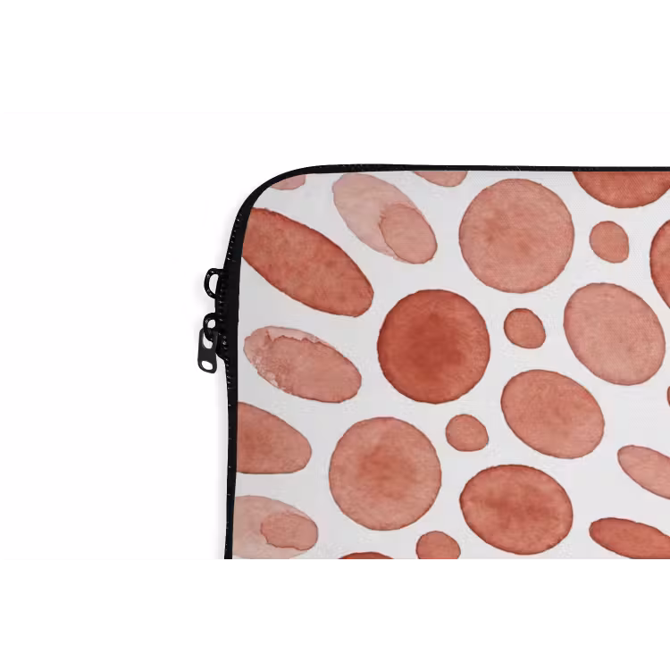 Patroon - Cirkels - Abstract - Modern - Rood laptophoes neopreen klein -detail