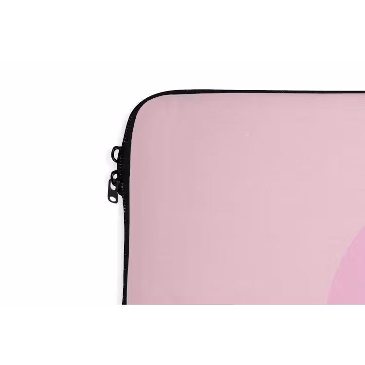 Patroon - Cirkels - Abstract - Roze - Modern laptophoes neopreen klein -detail