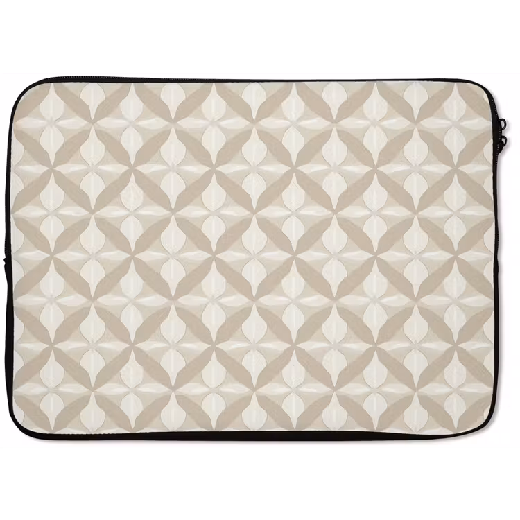 Patroon - Klassiek - Beige laptophoes neopreen klein 279 -zkaufland3dotto
